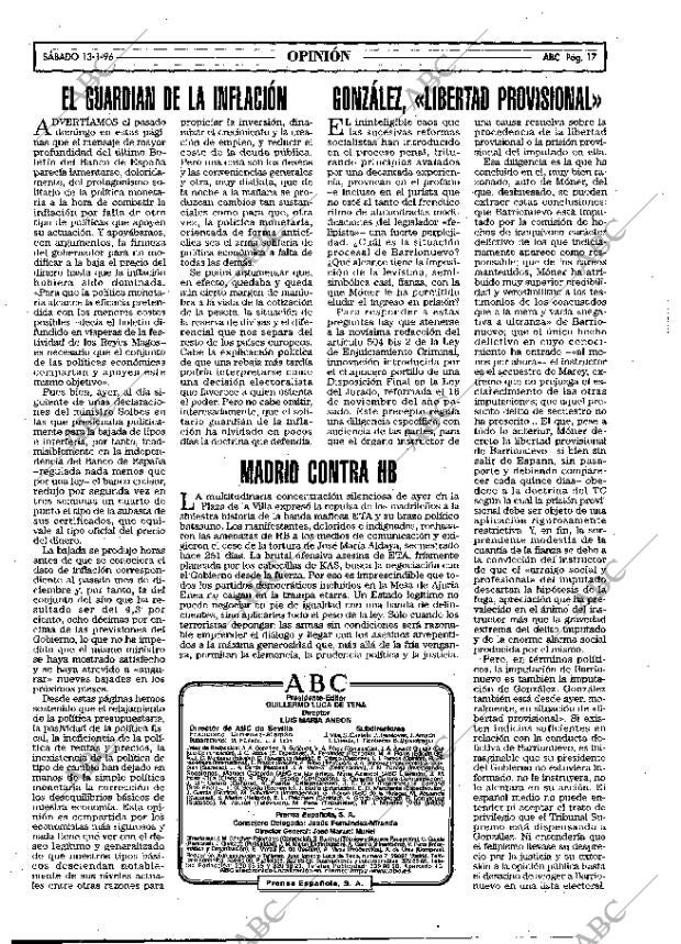 ABC MADRID 13-01-1996 página 17
