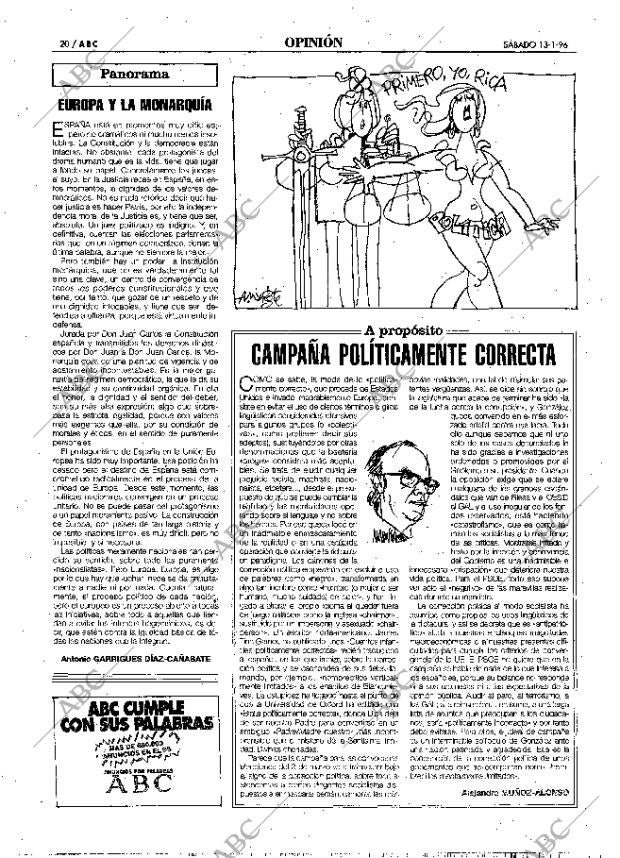 ABC MADRID 13-01-1996 página 20