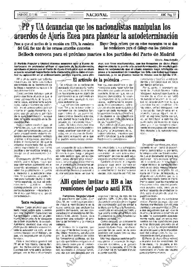 ABC MADRID 13-01-1996 página 21