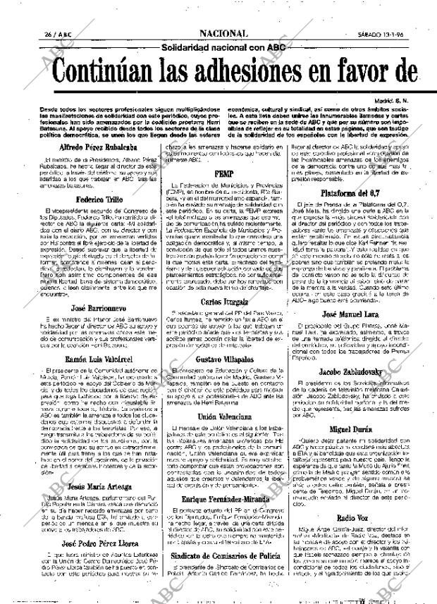 ABC MADRID 13-01-1996 página 26