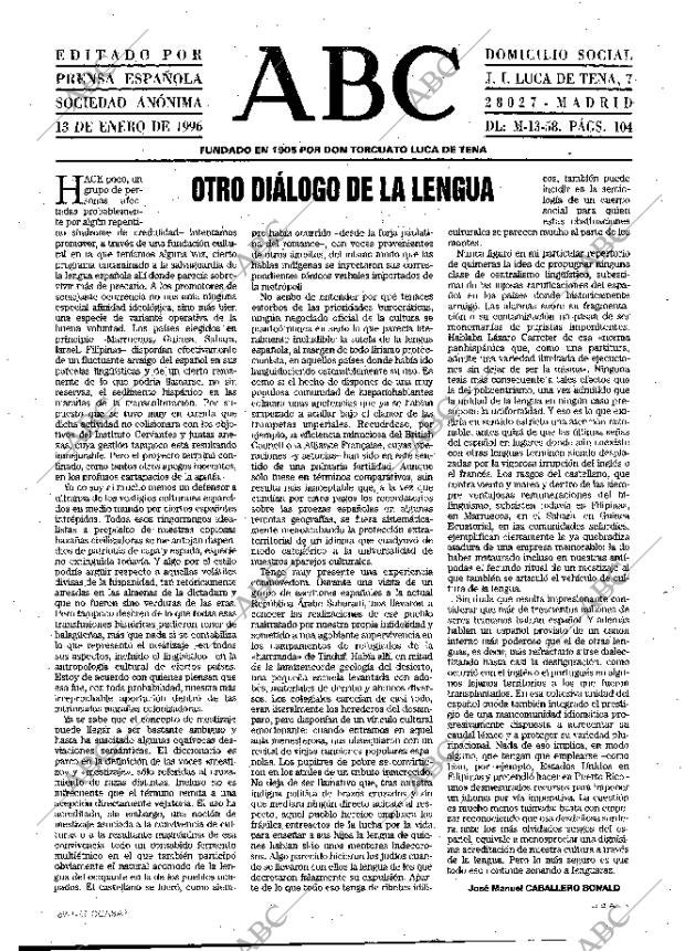 ABC MADRID 13-01-1996 página 3