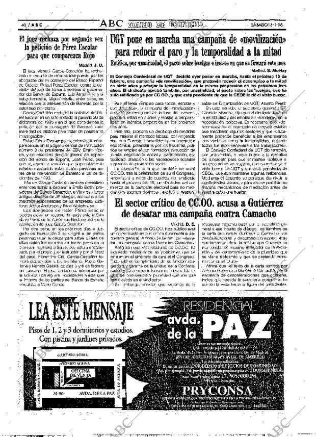ABC MADRID 13-01-1996 página 40