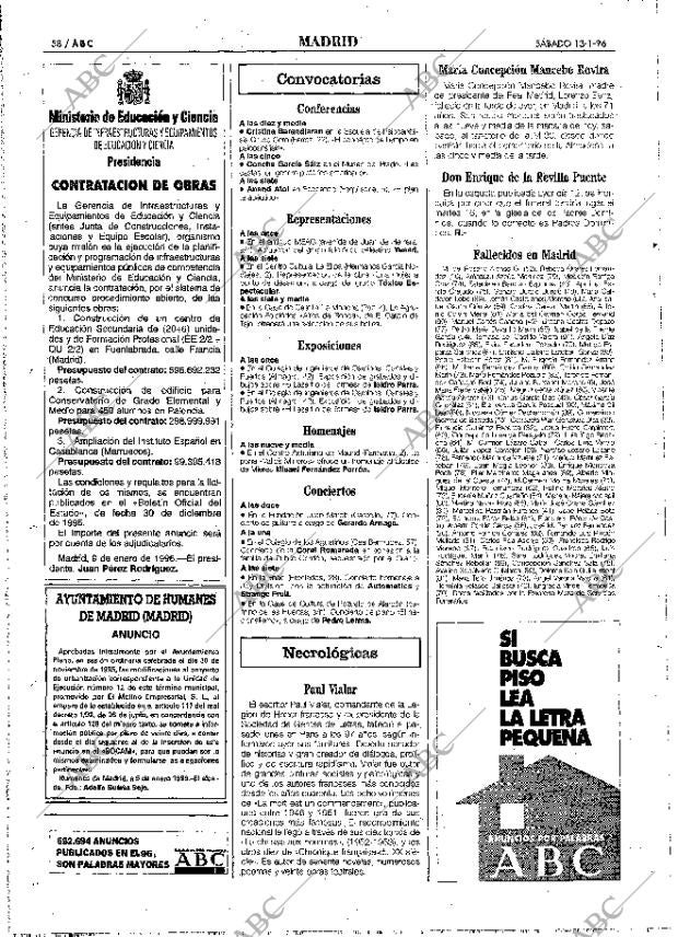 ABC MADRID 13-01-1996 página 58