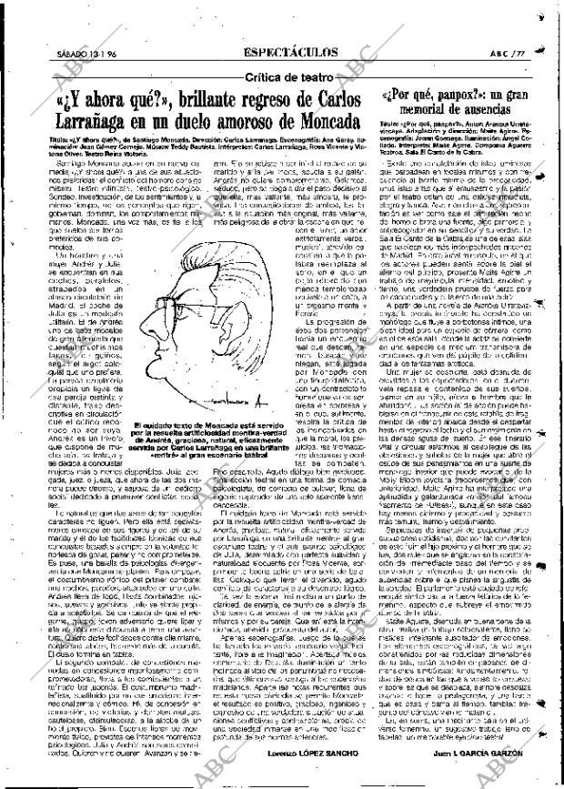 ABC MADRID 13-01-1996 página 77