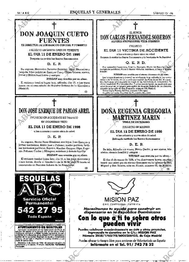 ABC MADRID 13-01-1996 página 84