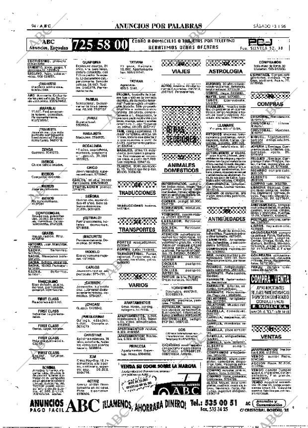 ABC MADRID 13-01-1996 página 94