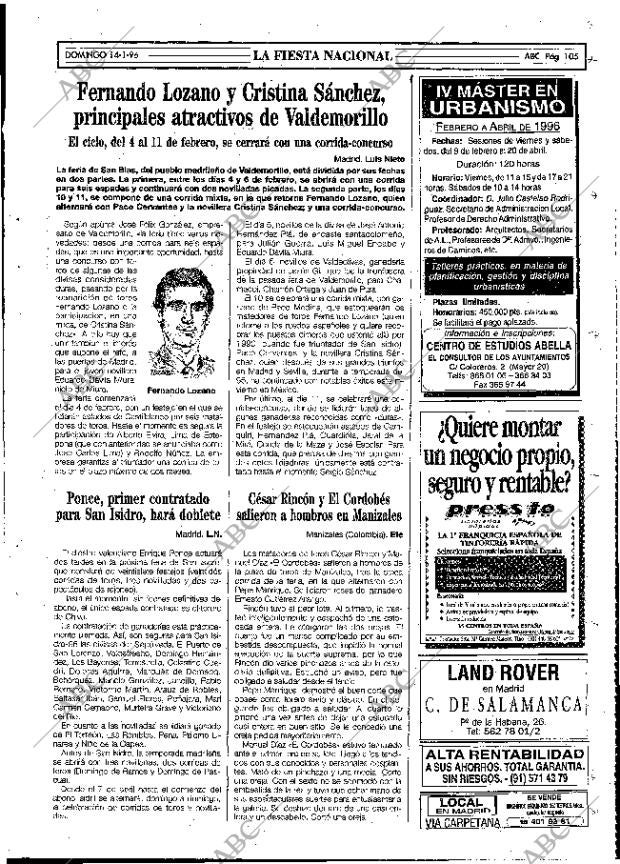 ABC MADRID 14-01-1996 página 105