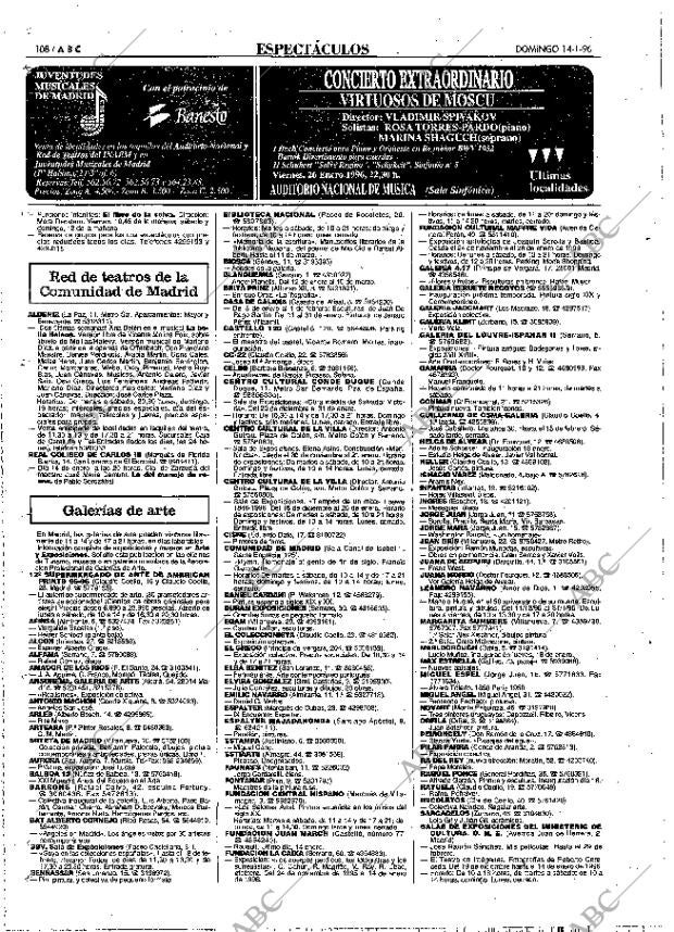 ABC MADRID 14-01-1996 página 108
