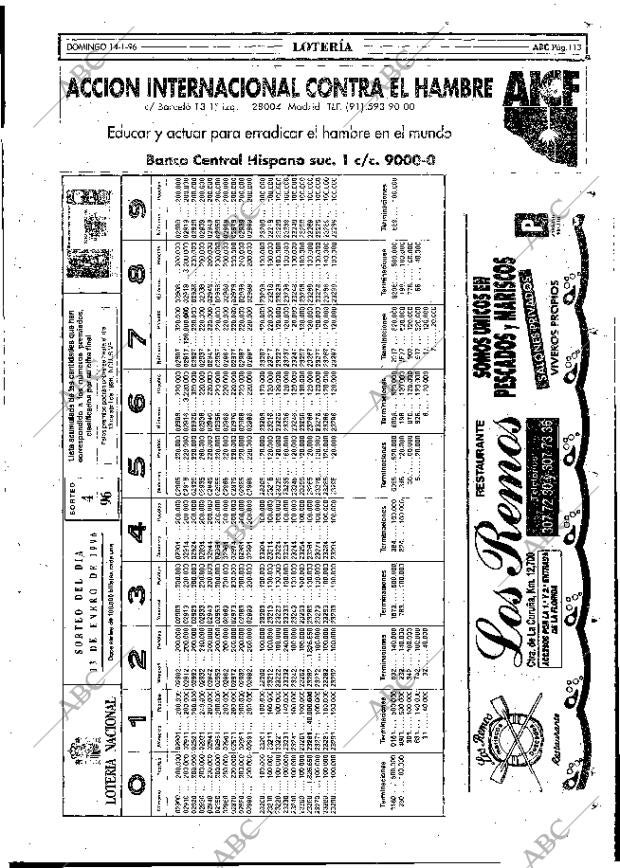 ABC MADRID 14-01-1996 página 113
