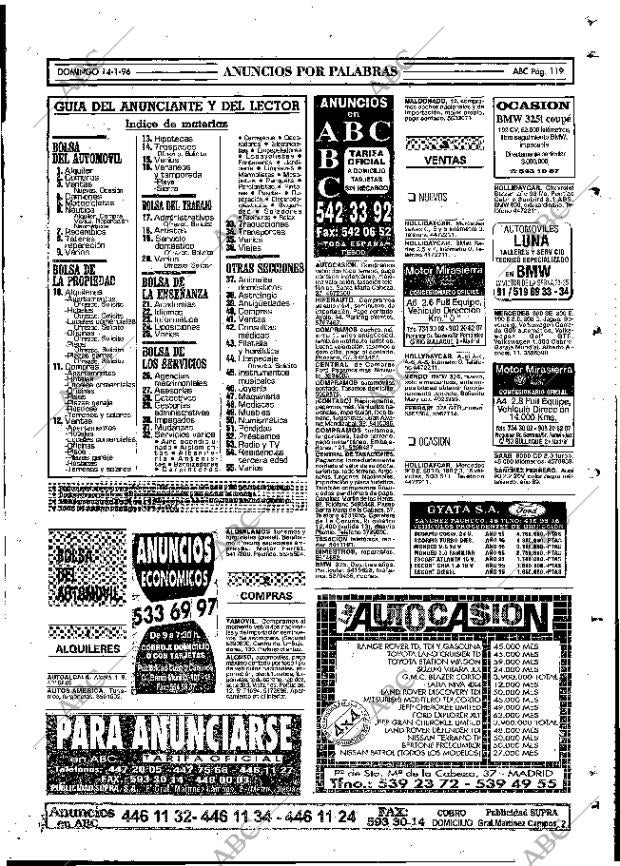 ABC MADRID 14-01-1996 página 119
