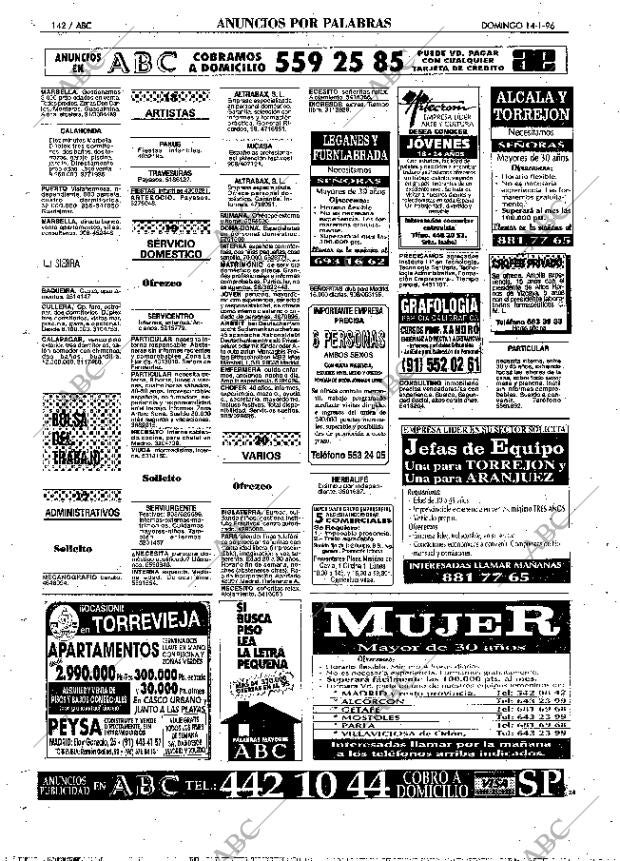 ABC MADRID 14-01-1996 página 142