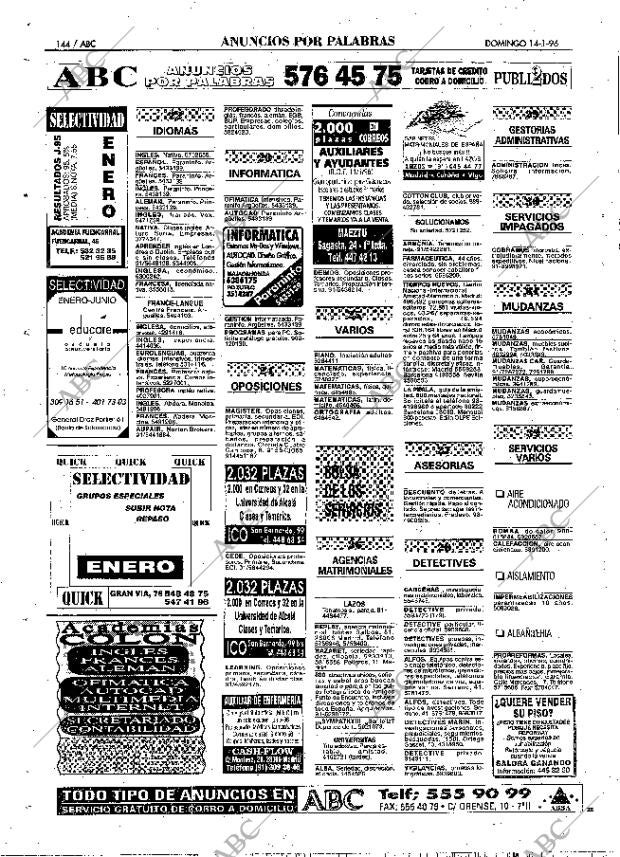 ABC MADRID 14-01-1996 página 144