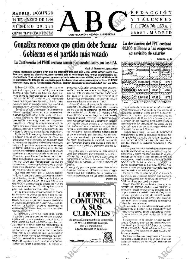 ABC MADRID 14-01-1996 página 17