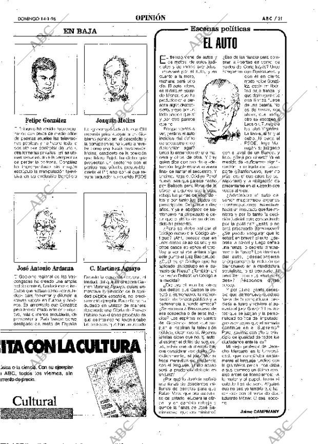 ABC MADRID 14-01-1996 página 21