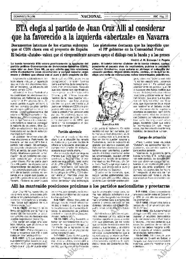 ABC MADRID 14-01-1996 página 23