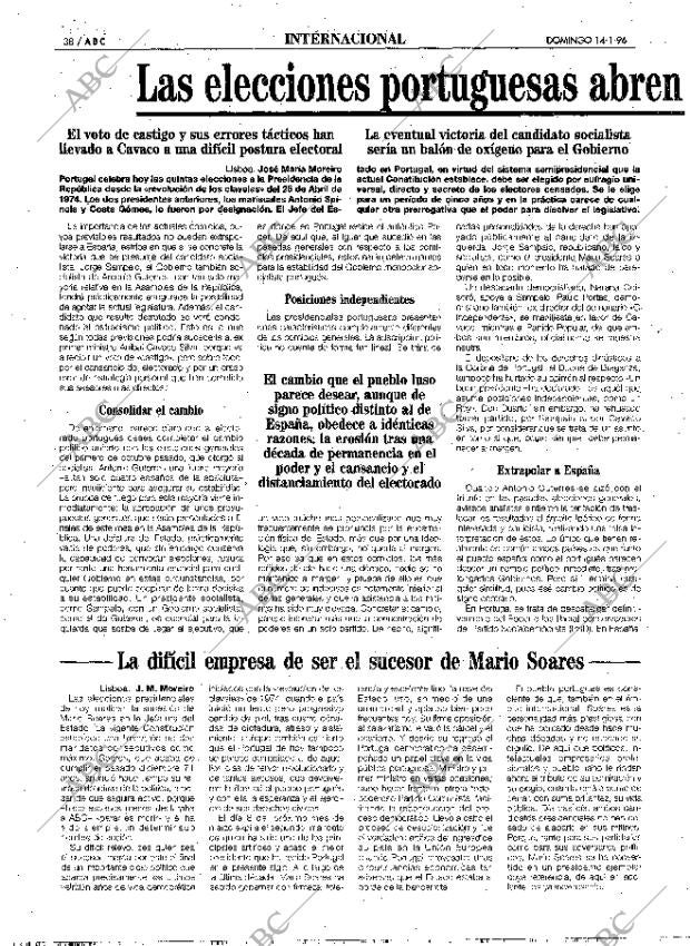ABC MADRID 14-01-1996 página 38