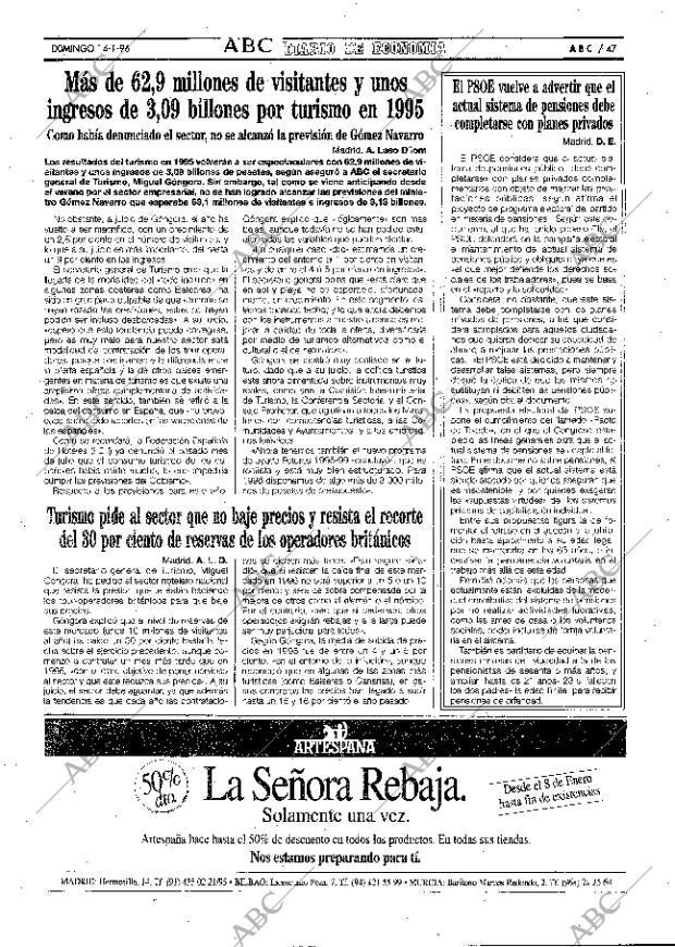 ABC MADRID 14-01-1996 página 47