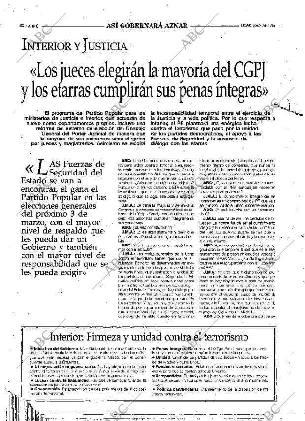 ABC MADRID 14-01-1996 página 80