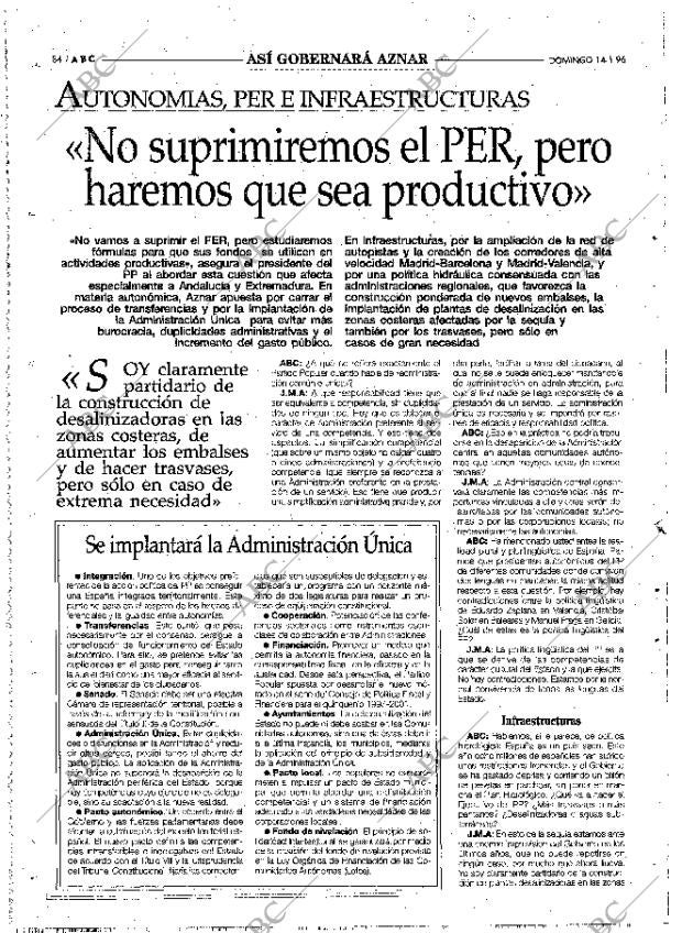 ABC MADRID 14-01-1996 página 84