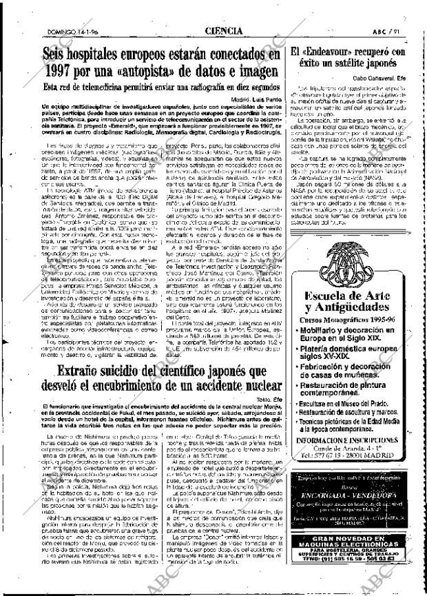 ABC MADRID 14-01-1996 página 91