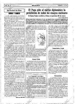 ABC MADRID 14-01-1996 página 92