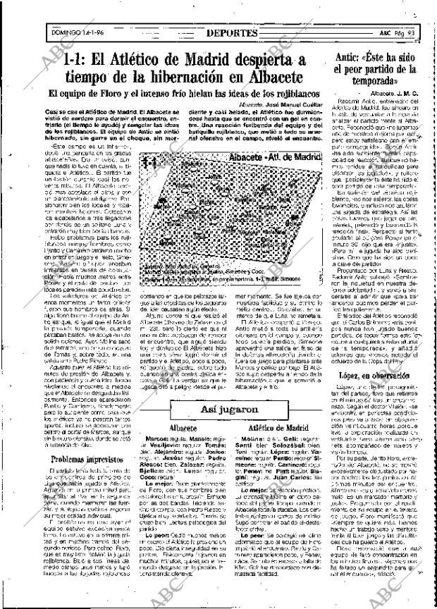ABC MADRID 14-01-1996 página 93