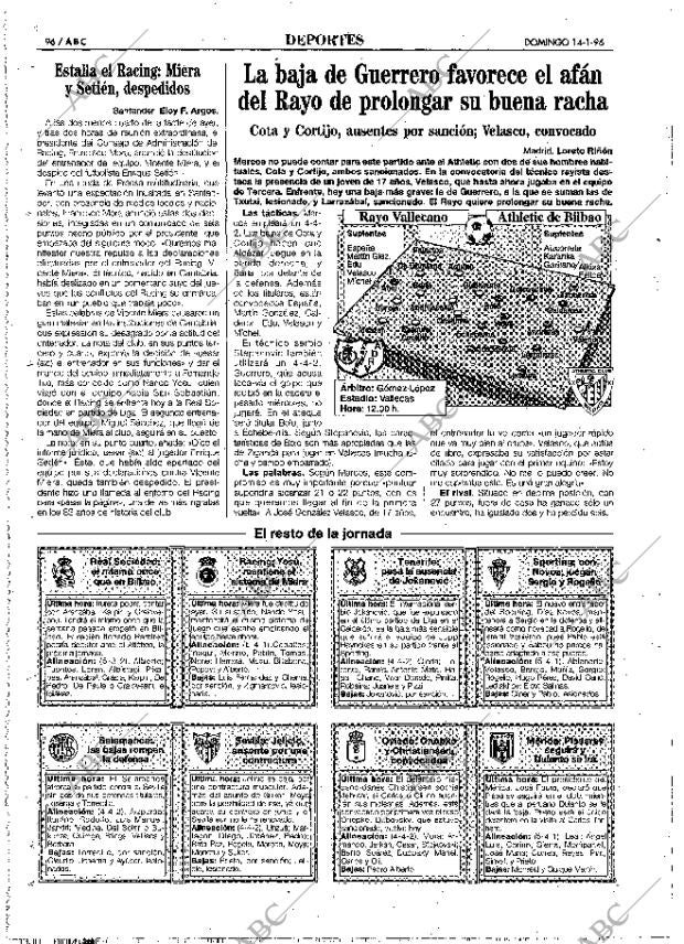 ABC MADRID 14-01-1996 página 96