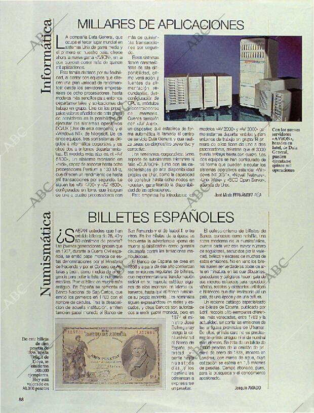 BLANCO Y NEGRO MADRID 14-01-1996 página 88