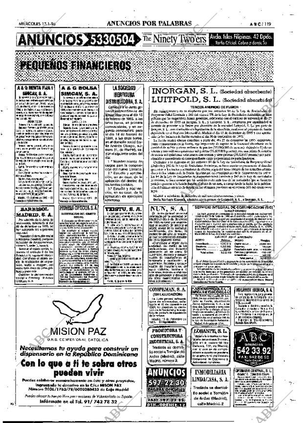 ABC MADRID 17-01-1996 página 119