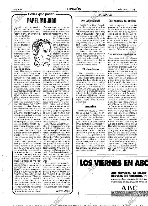 ABC MADRID 17-01-1996 página 16