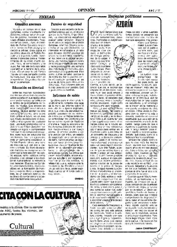 ABC MADRID 17-01-1996 página 17