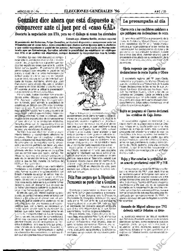 ABC MADRID 17-01-1996 página 23