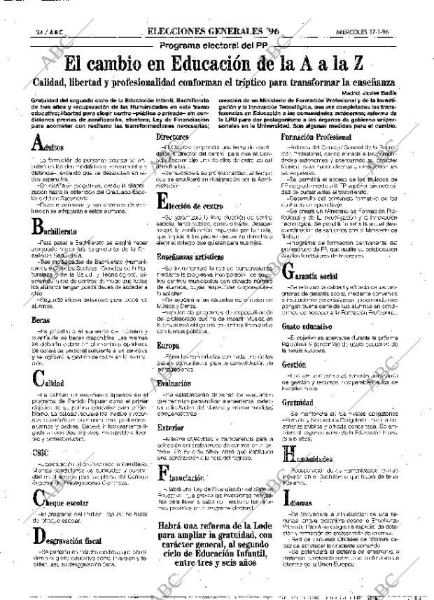 ABC MADRID 17-01-1996 página 24