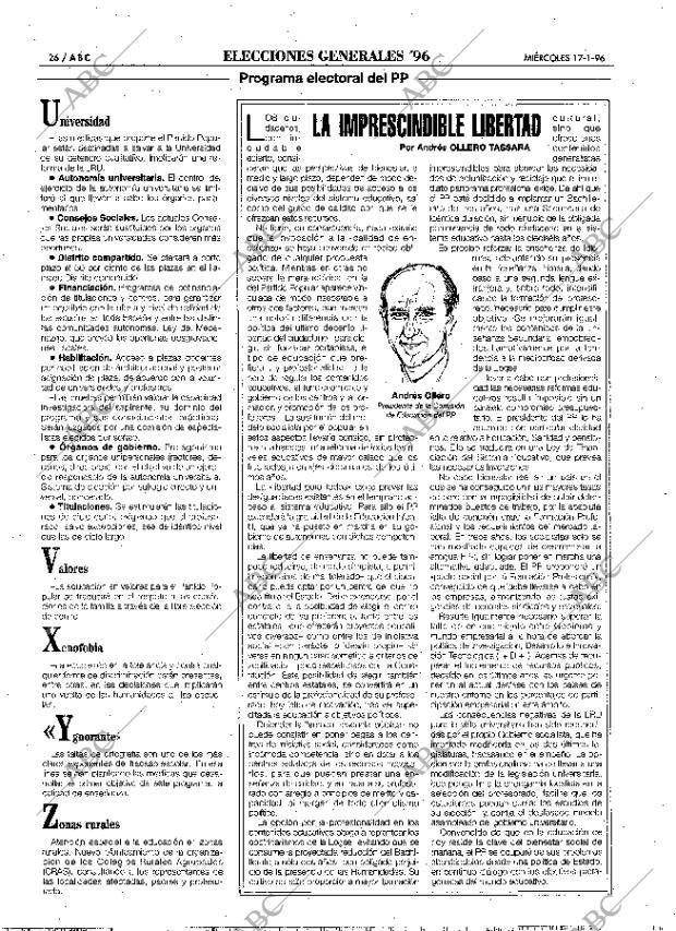 ABC MADRID 17-01-1996 página 26