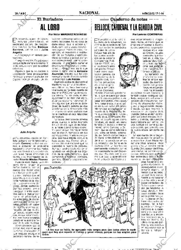 ABC MADRID 17-01-1996 página 28