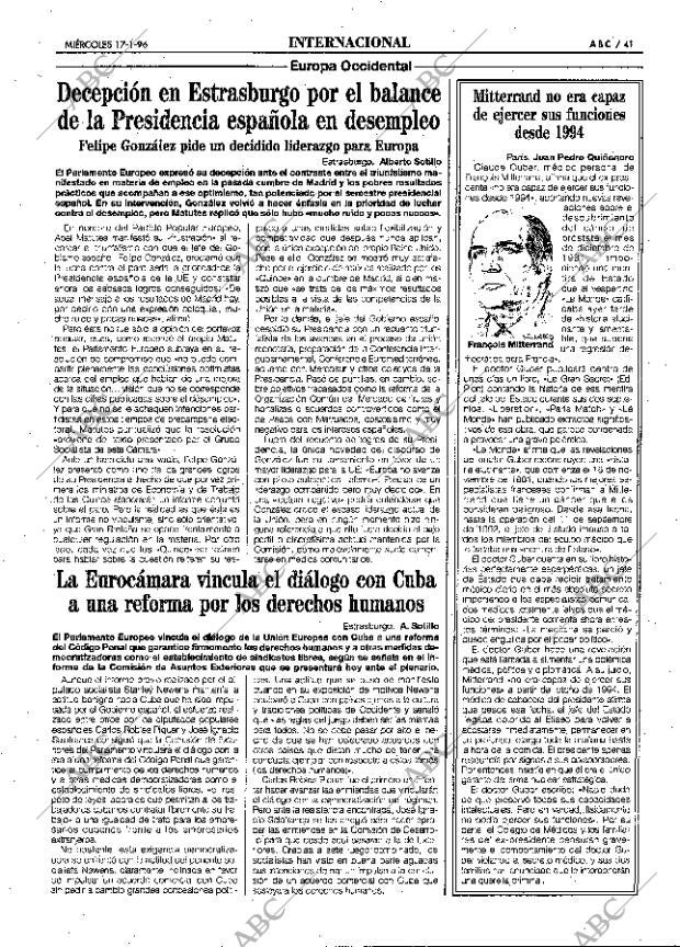 ABC MADRID 17-01-1996 página 41