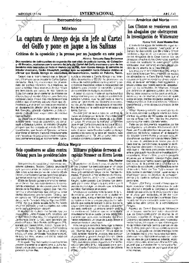 ABC MADRID 17-01-1996 página 43