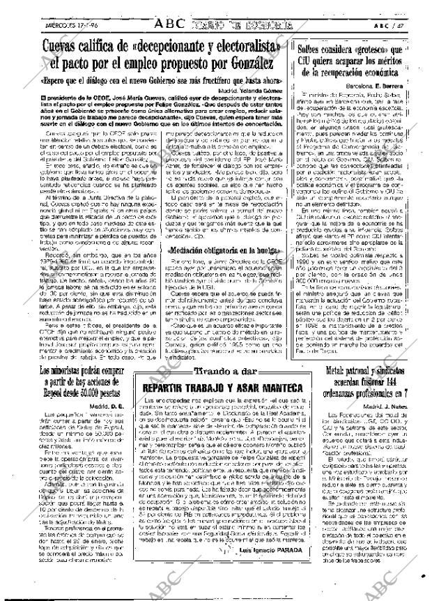 ABC MADRID 17-01-1996 página 47