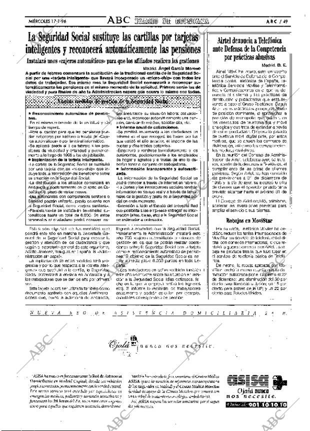 ABC MADRID 17-01-1996 página 49