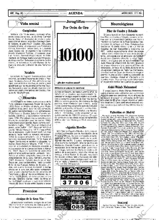 ABC MADRID 17-01-1996 página 60