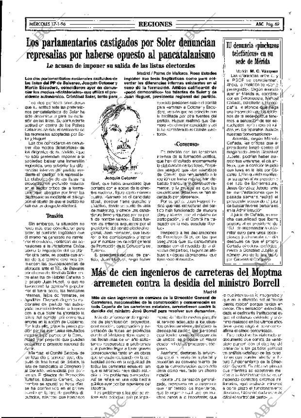 ABC MADRID 17-01-1996 página 69
