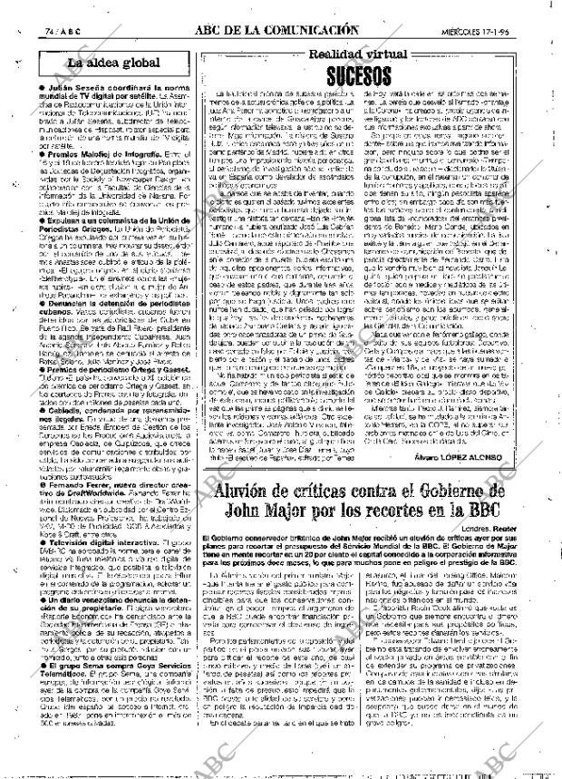 ABC MADRID 17-01-1996 página 74