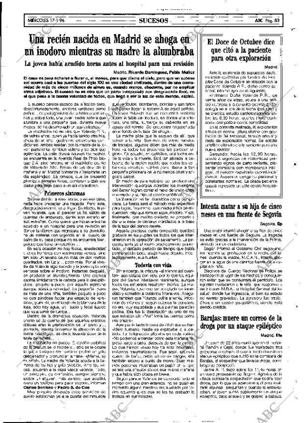 ABC MADRID 17-01-1996 página 83