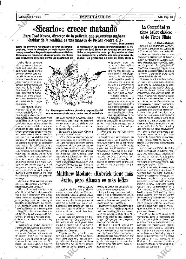 ABC MADRID 17-01-1996 página 85