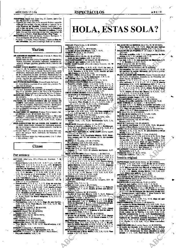 ABC MADRID 17-01-1996 página 91