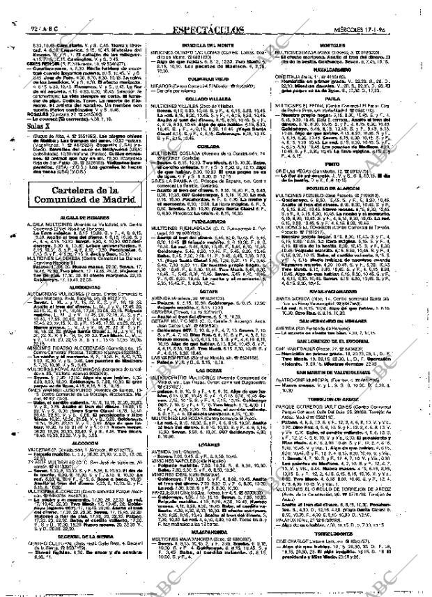 ABC MADRID 17-01-1996 página 92
