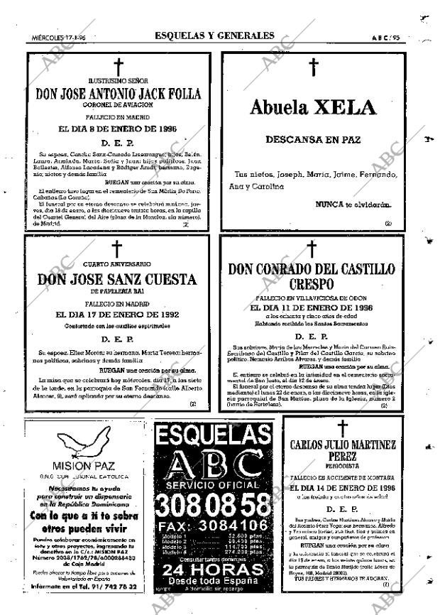 ABC MADRID 17-01-1996 página 95