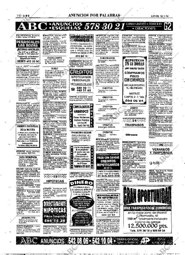 ABC MADRID 18-01-1996 página 110