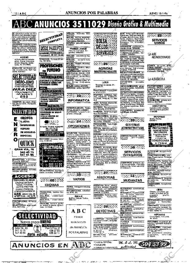 ABC MADRID 18-01-1996 página 112