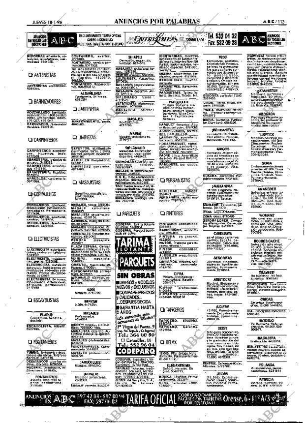 ABC MADRID 18-01-1996 página 113